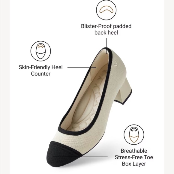 Vivaia Almond-Toe Chunky Heels Julie Pro size 39 EU - Picture 10 of 11